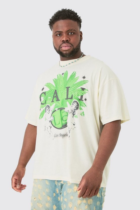 Plus Oversize T-Shirt mit Print