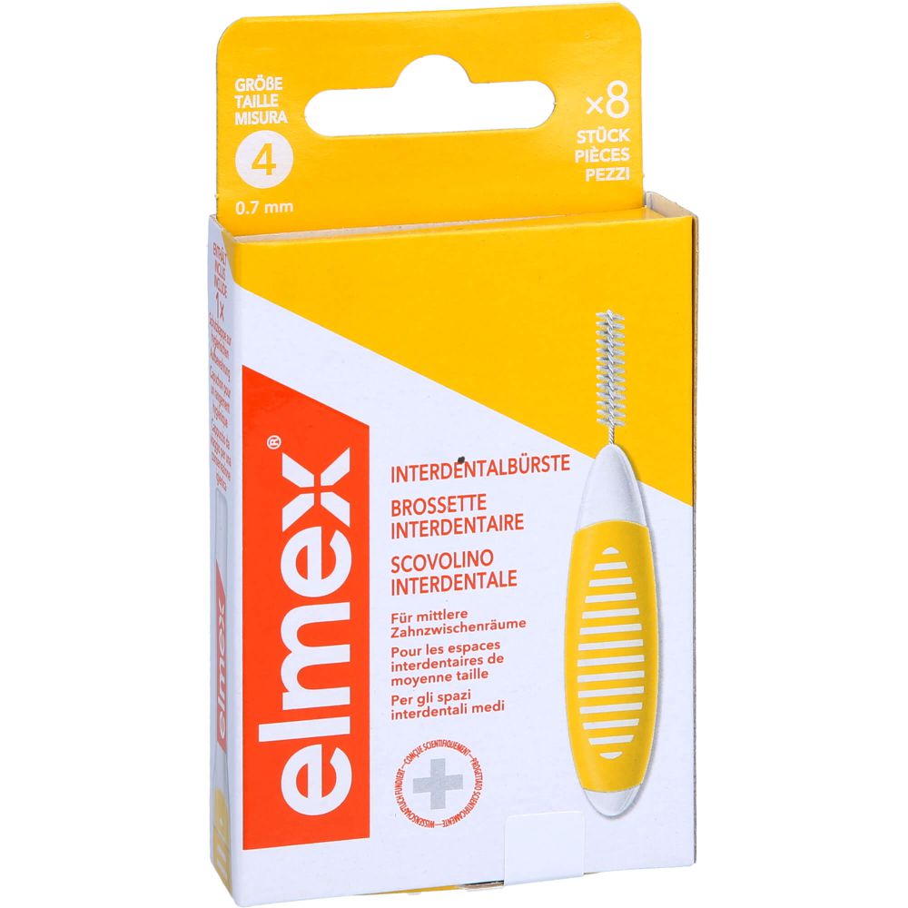 Interdentalbürsten gelb. Größe 4. 0.7 mm