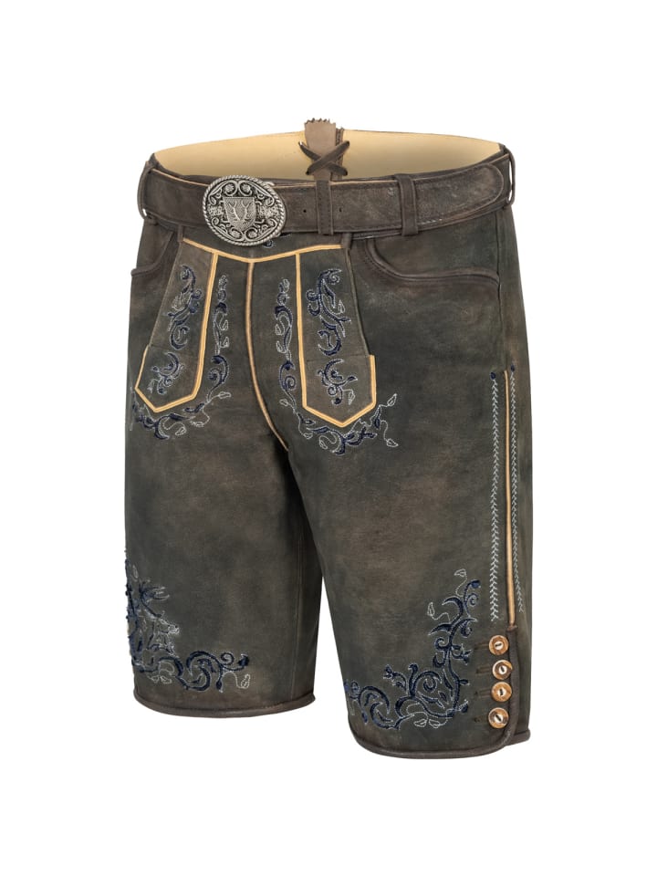 KRÜGER Lederhose Ismael in grau günstig kaufen