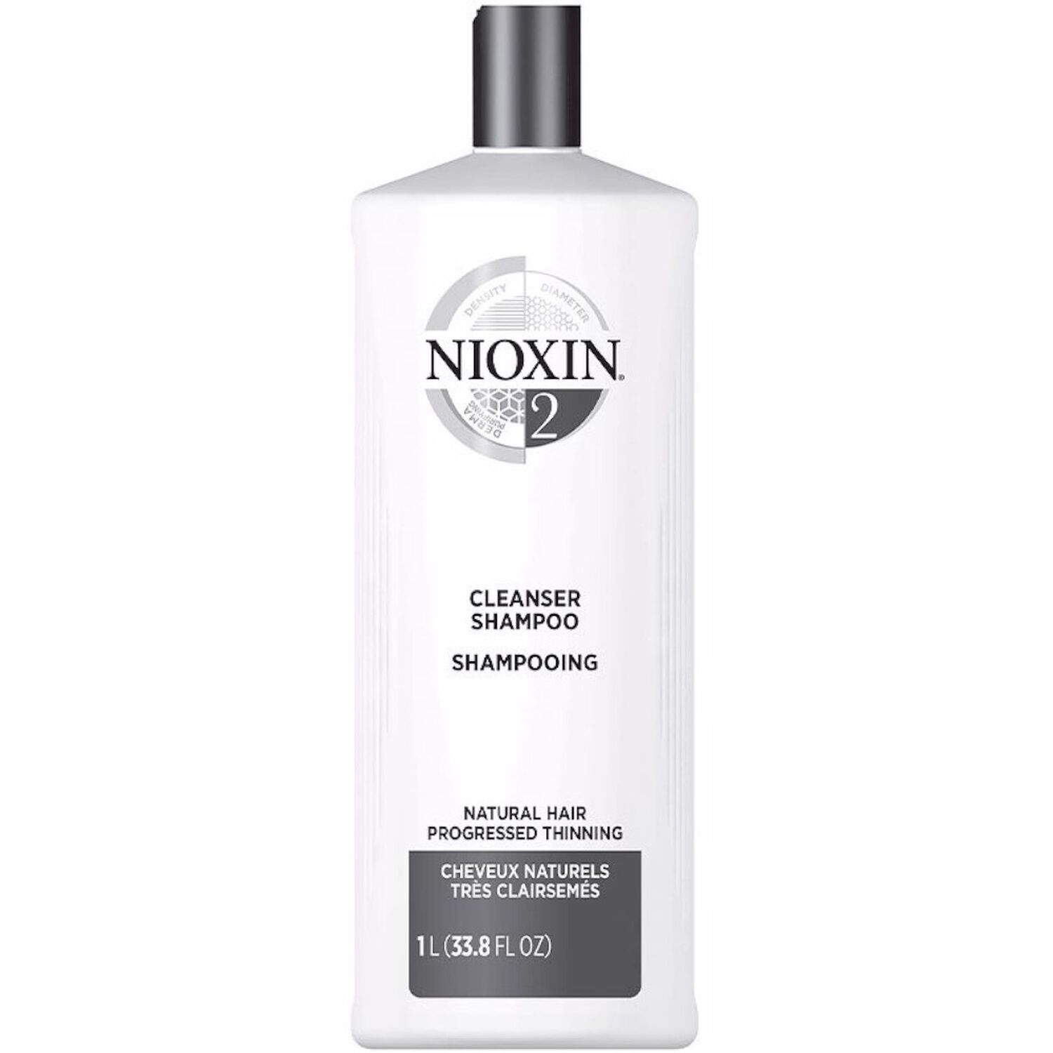 Nioxin System 2 Shampooing Cheveux Naturels & Visiblement clairsemés 1000 ml