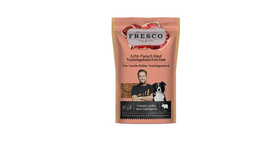 FRESCO Martin Rütter Hundesnack Trainingsknöchelchen Echt-Fleisch Rind 150 g