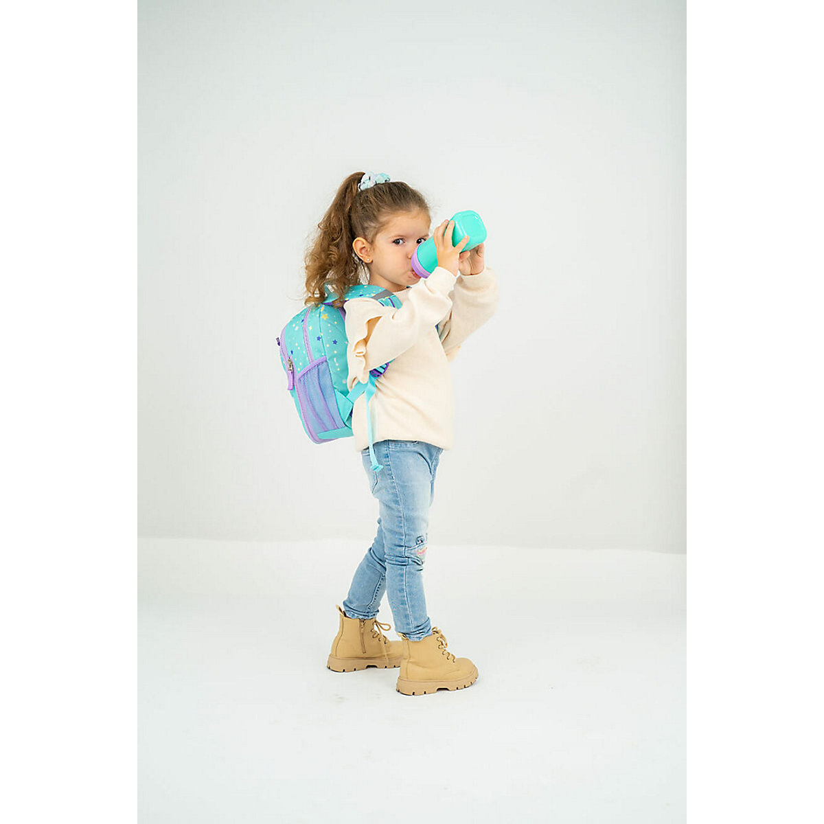 Kindergartenrucksack Mini Kiddy Kindergartenrucksack für 1-3 Jährige Kinder mit Brustgurt türkis