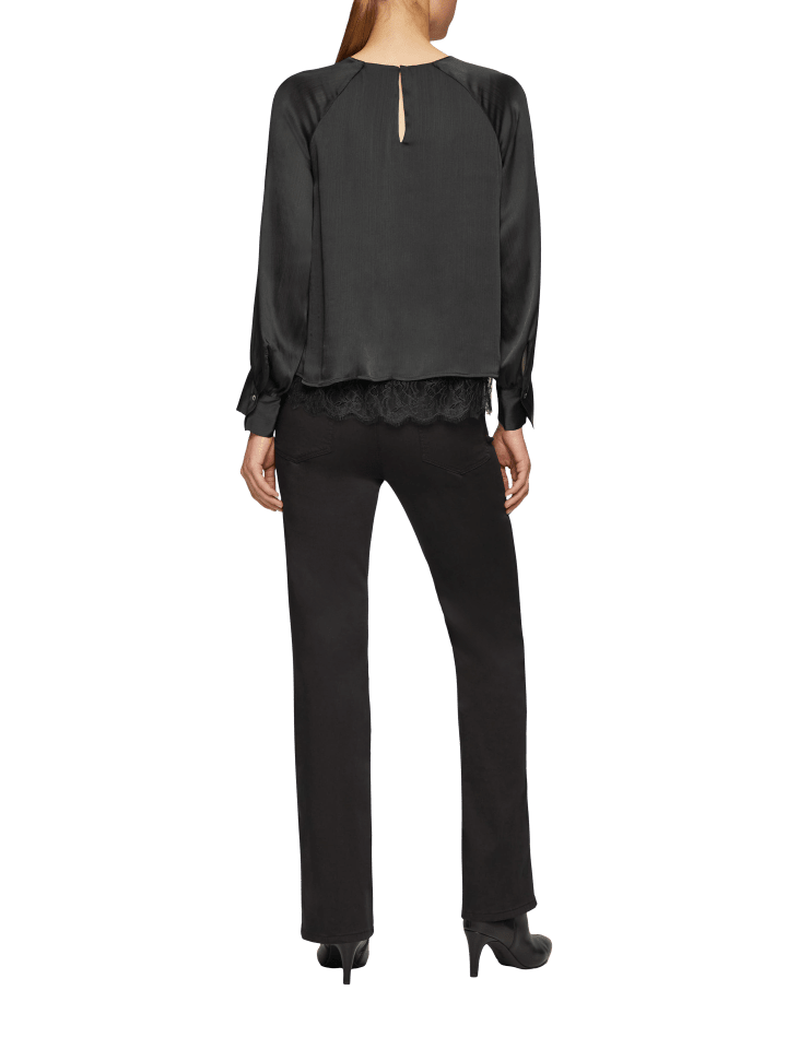 s.Oliver BLACK LABEL Bluse langarm in Schwarz günstig kaufen
