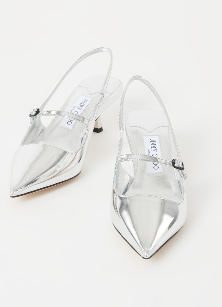 Escarpins Jimmy Choo Didi 45 en cuir avec finition métallisée