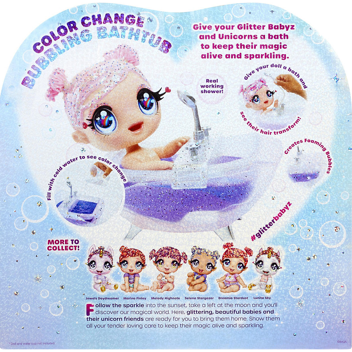 Glitter Babyz Color Change Bubbling Bathtub