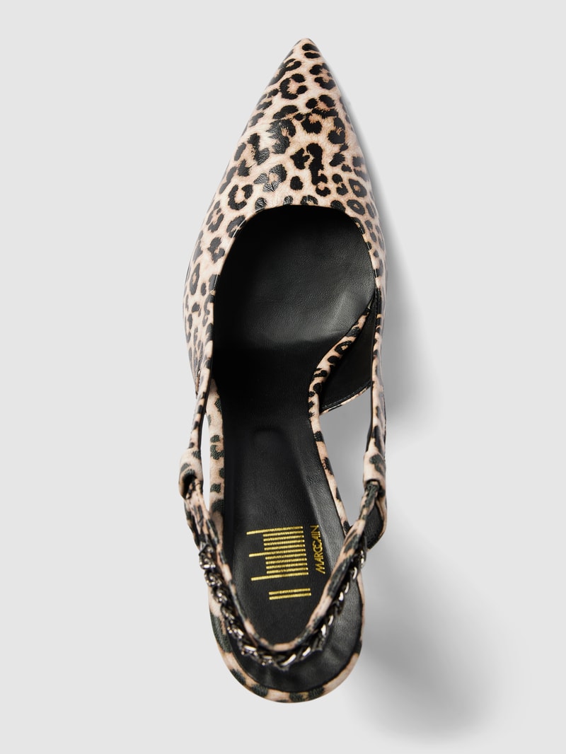 Pumps aus echtem Leder in camel