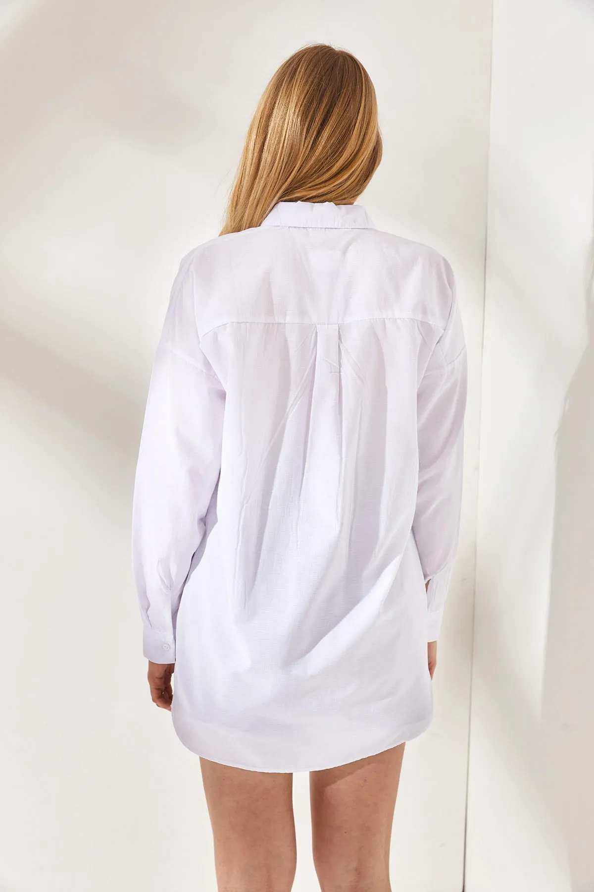Olalook  Hemd - Weiß - Oversized