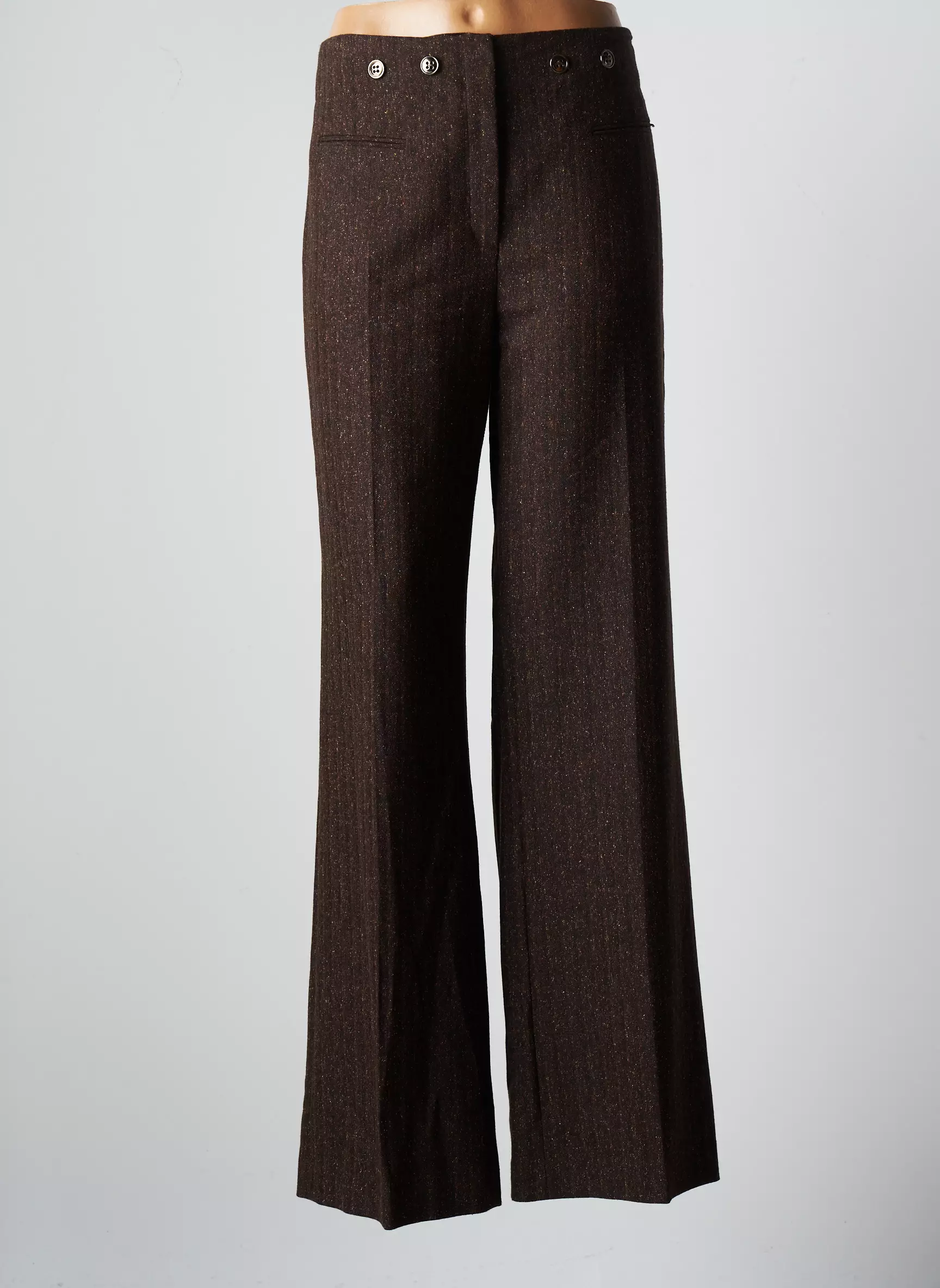 Emma Caro Pantalons Flare Femme couleur marron