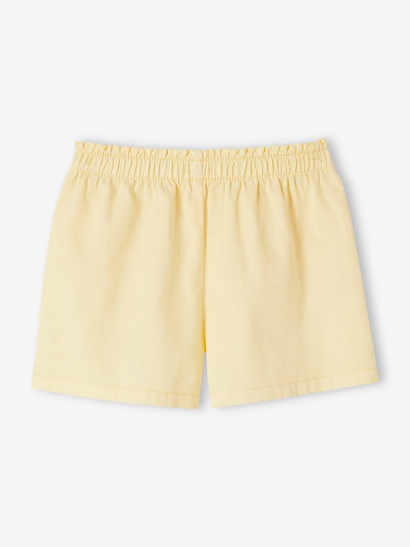 Vertbaudet Mädchen Shorts mit Schlupfbund - pastellgelb