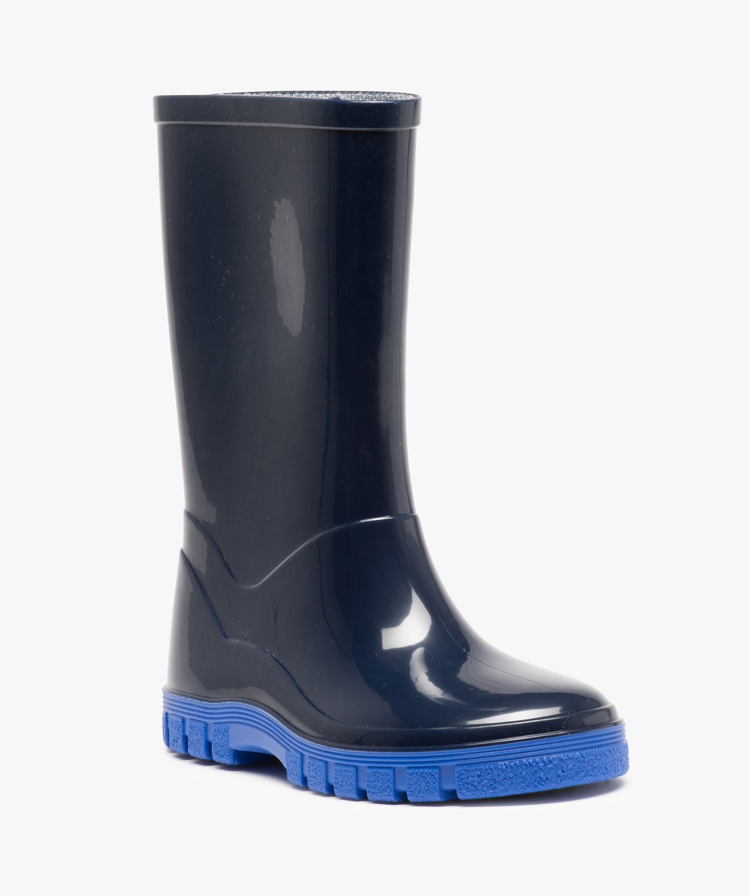 Bottes de pluie Garçon à semelle crantée contrastante marine | GEMO