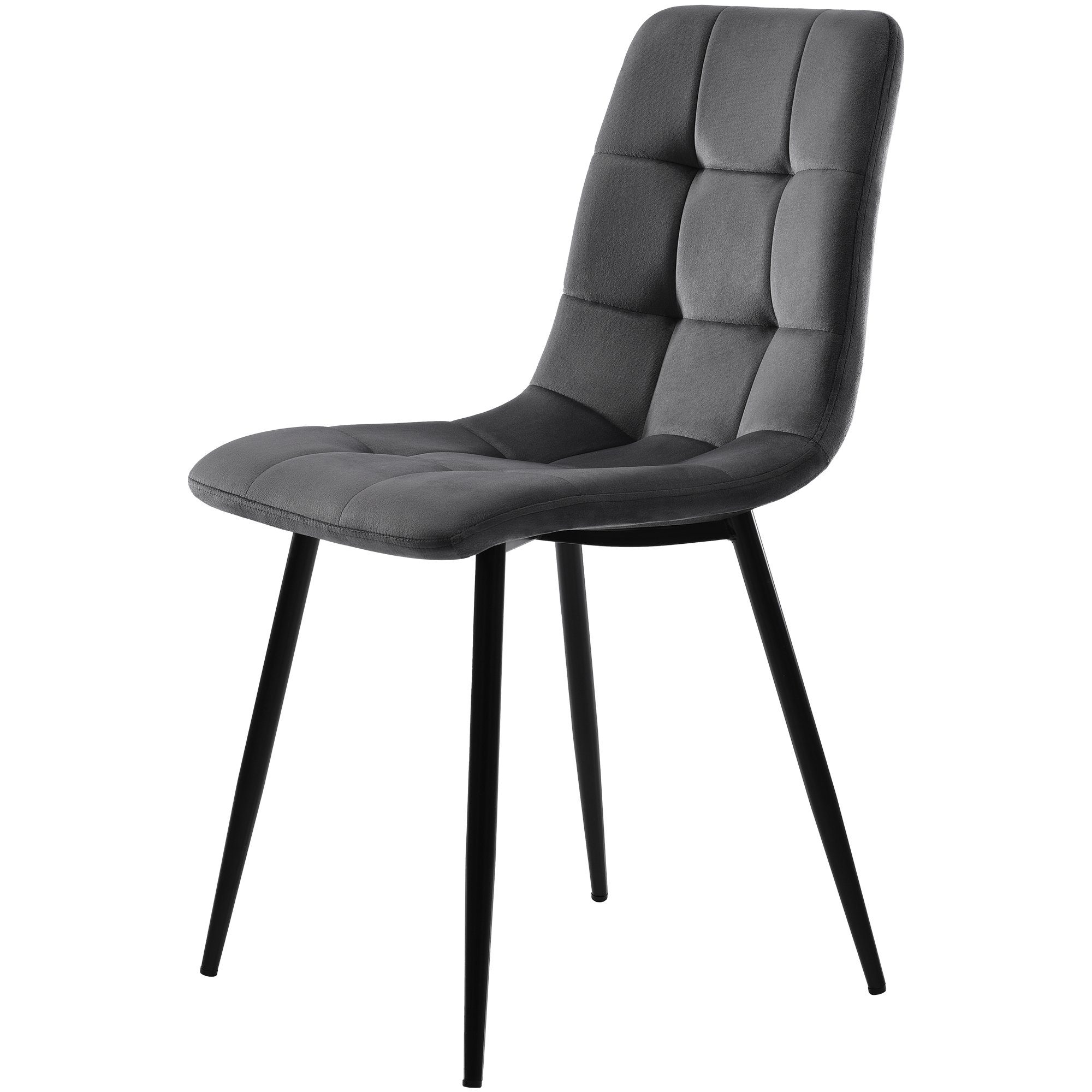 OKWISH Essgruppe, (Sitzfläche aus Samt Gestell aus Metall, 4-tlg., Stuhl mit Rückenlehne Nur Stühle, kein Tisch)