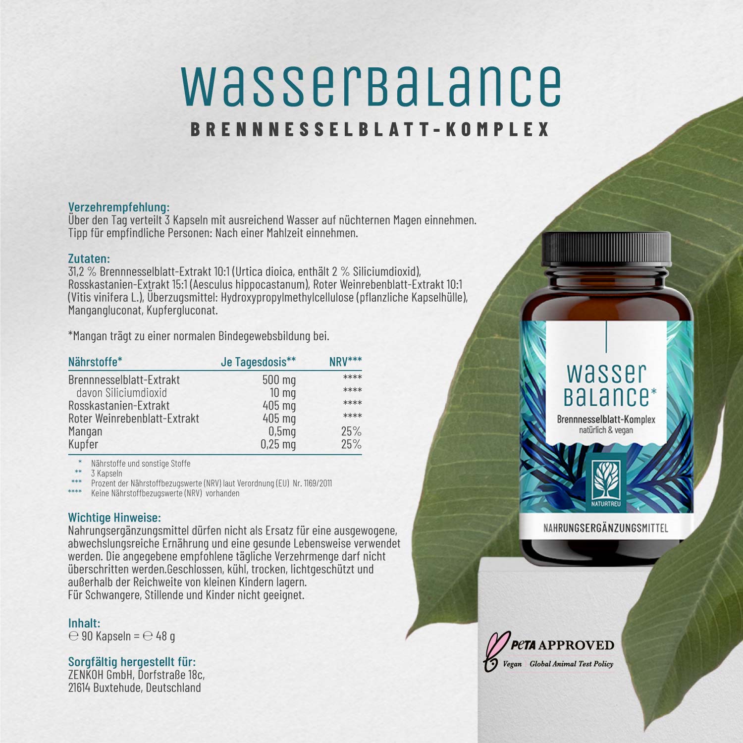 Brennnesselblatt Komplex - Wasserbalance - NATURTREU®