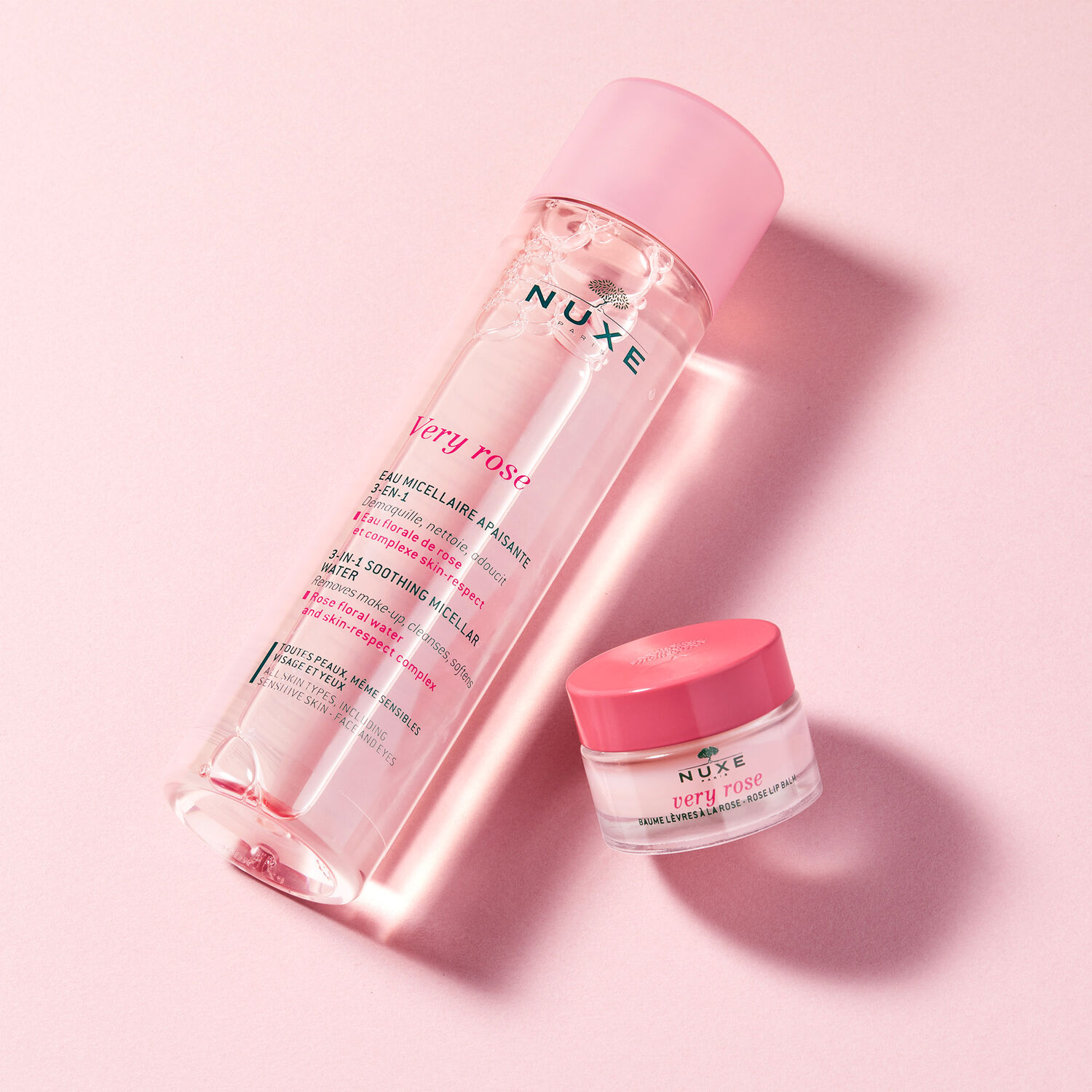 Nuxe Eau Micellaire Hydratante 3-en-1 Very Rose - Peaux sensibles, sèches à très sèches - 200ml