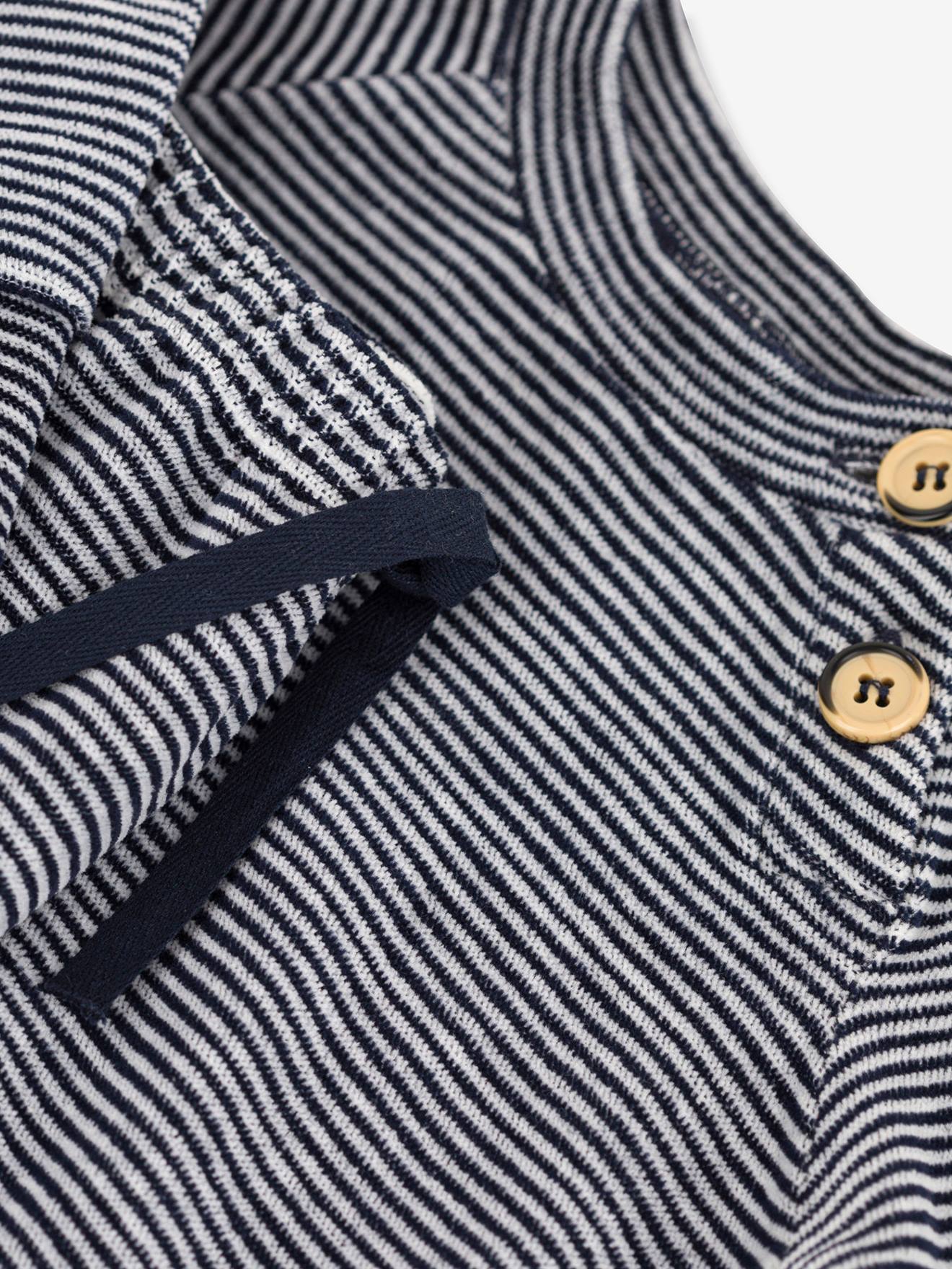 Ensemble 2 pièces en velours et coton PETIT BATEAU marine