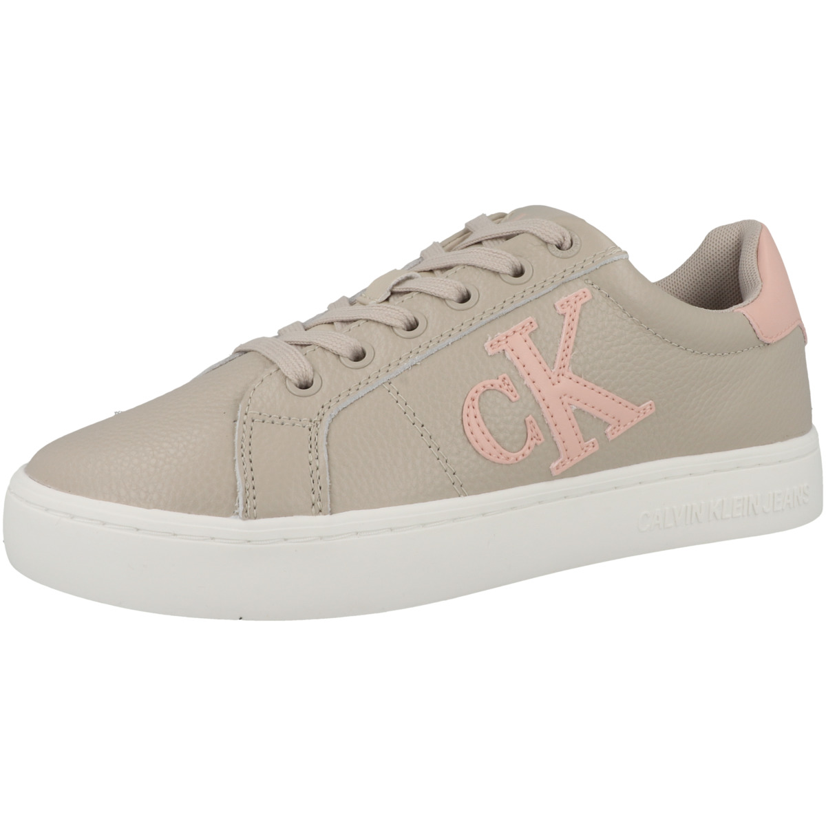 Calvin Klein Classic Cupsole Laceup Sneaker Low beige