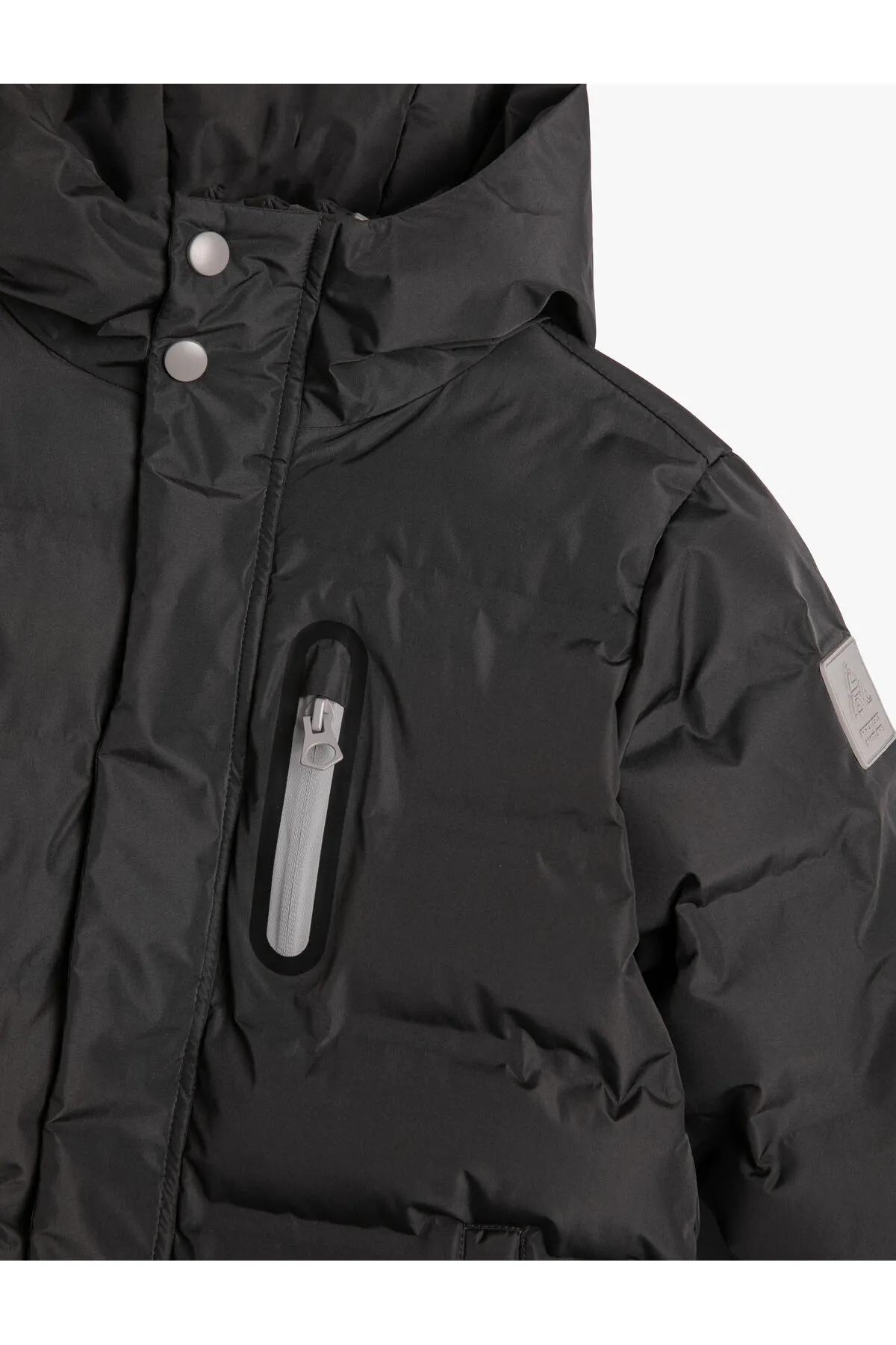 Koton  Lange Pufferjacke mit Fleecefutter und gesteppter Windklappe mit Kapuze