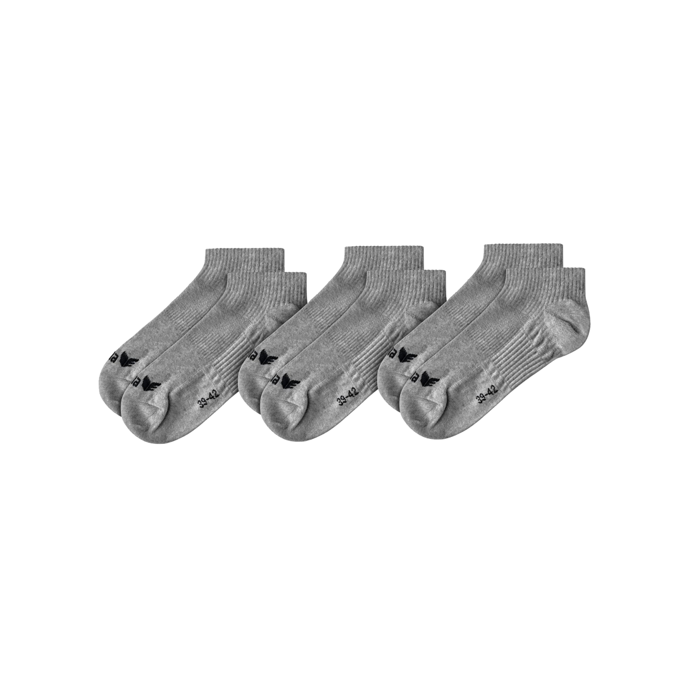 Erima 3-Pack Füßlinge Grau