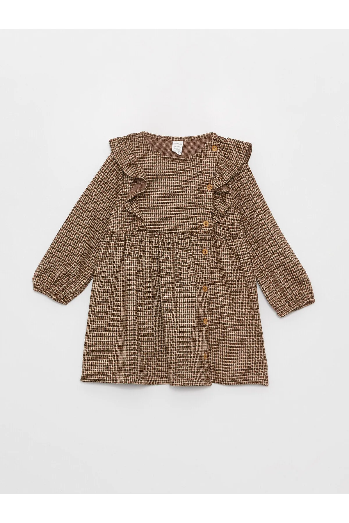 LC Waikiki  Langärmliges Baby-Mädchenkleid mit Rundhalsausschnitt