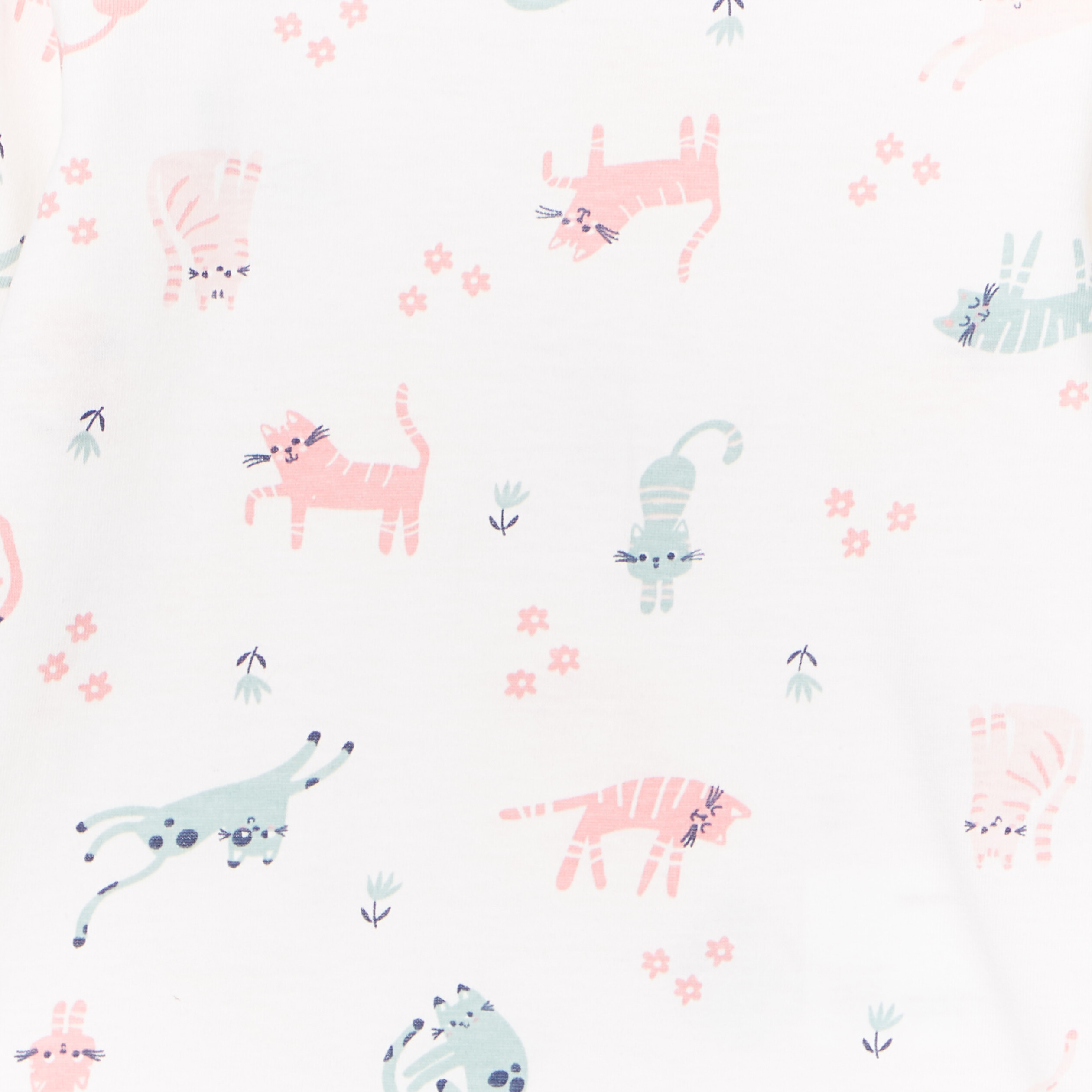 T-shirt col rond manches longues coton ecru bébé fille | La Halle