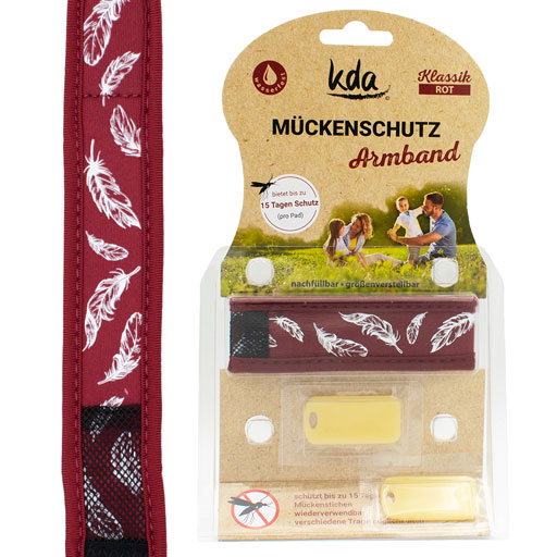 MÜCKENSCHUTZ Armband rot KDA  1 St