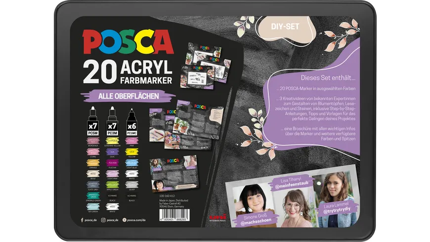 POSCA Marker 20er Set inkl. Anleitungen 100-160-412