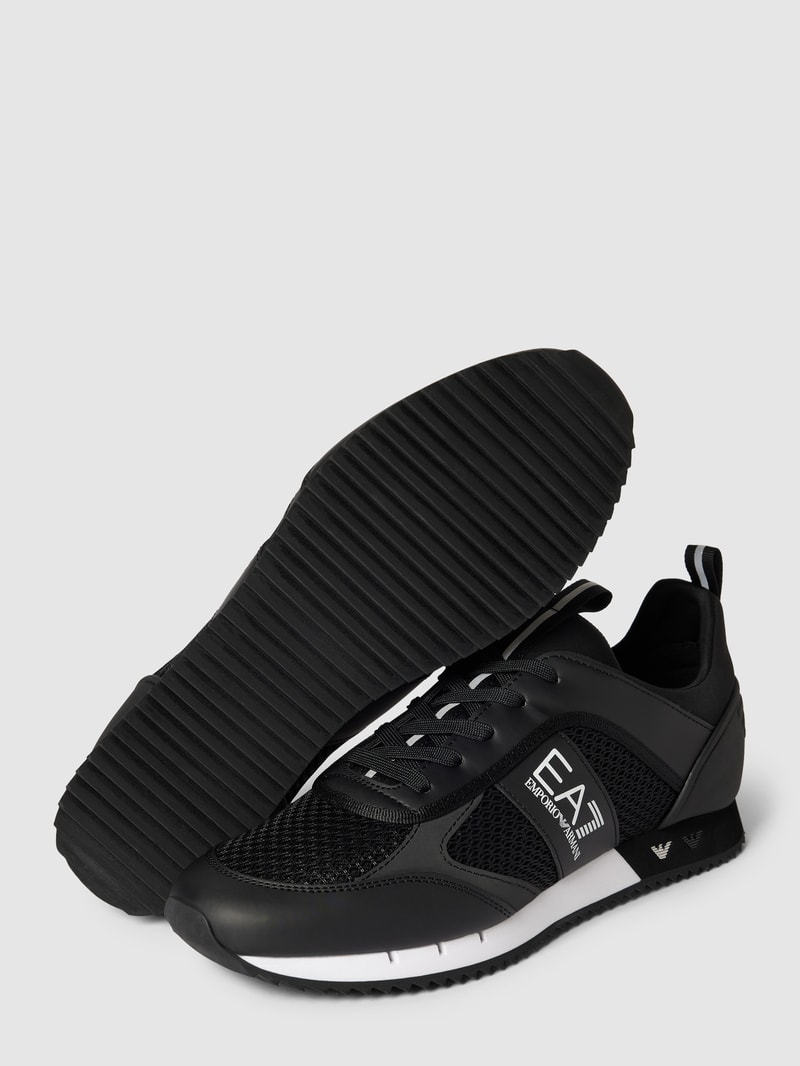 Sneaker mit Label-Details Modell 'Black&White Laces' in schwarz