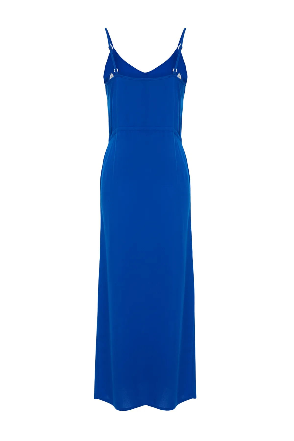 Trendyol Collection  Indigoblaues, gewebtes, besticktes Midikleid TWOSS23EL01431