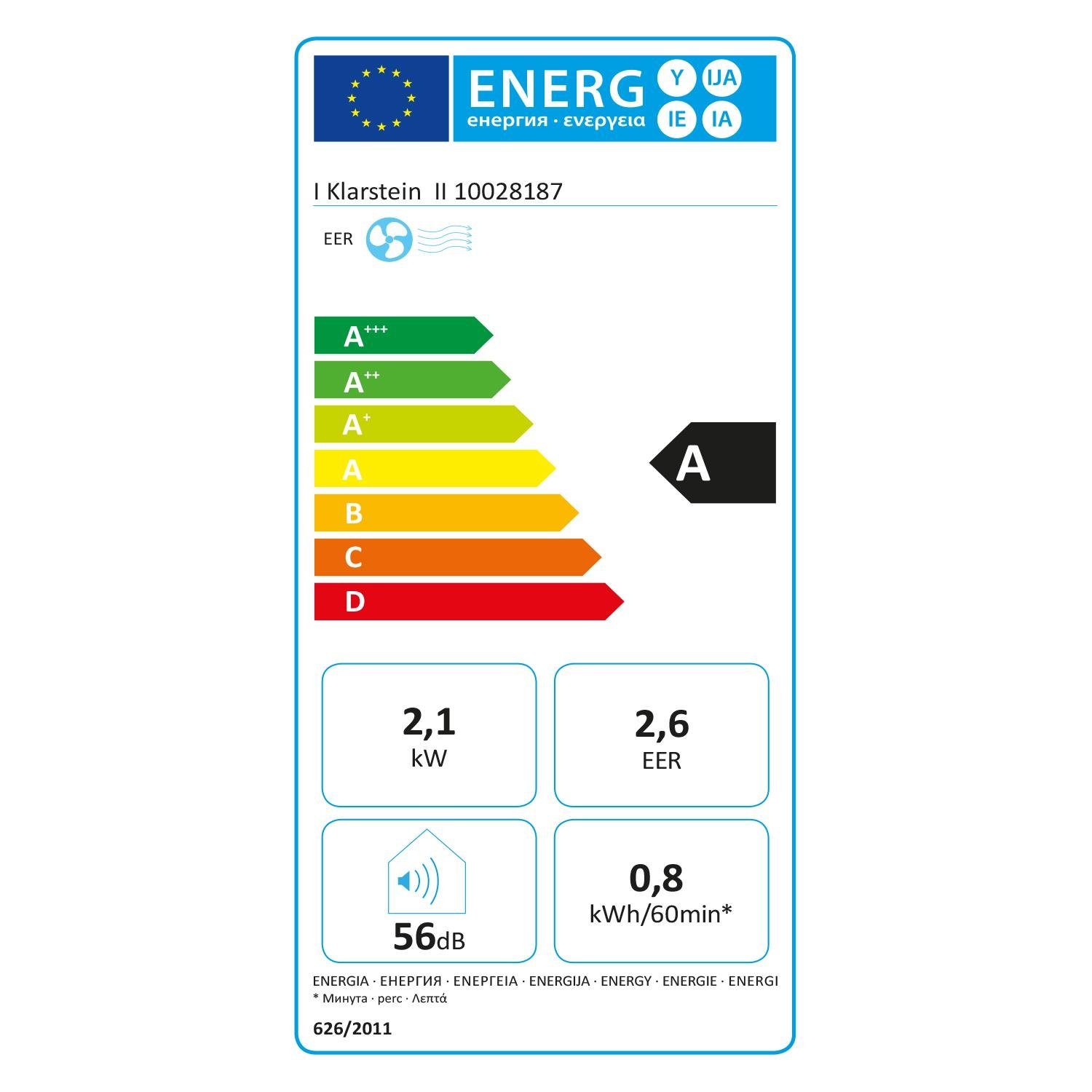 Klarstein Klimagerät Pure Blizzard 3 2G, Klimagerät mobil Air Conditioner Kühlgerät Luftkühler
