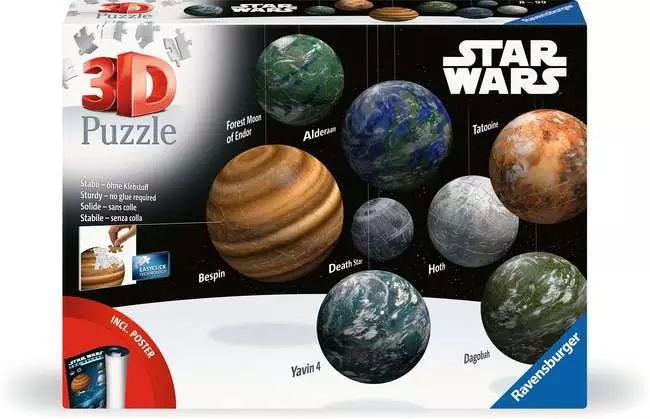 3D Puzzle Ball Puzzle-Ball Sortiment: Himmelskörper der Star Wars Galaxie
