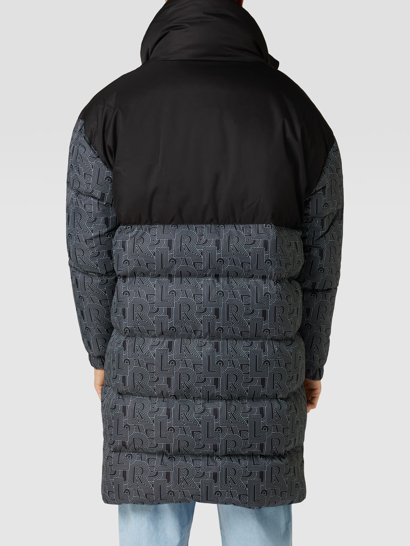 Oversized Daunenmantel mit Stehkragen Modell 'Dante Track' in schwarz