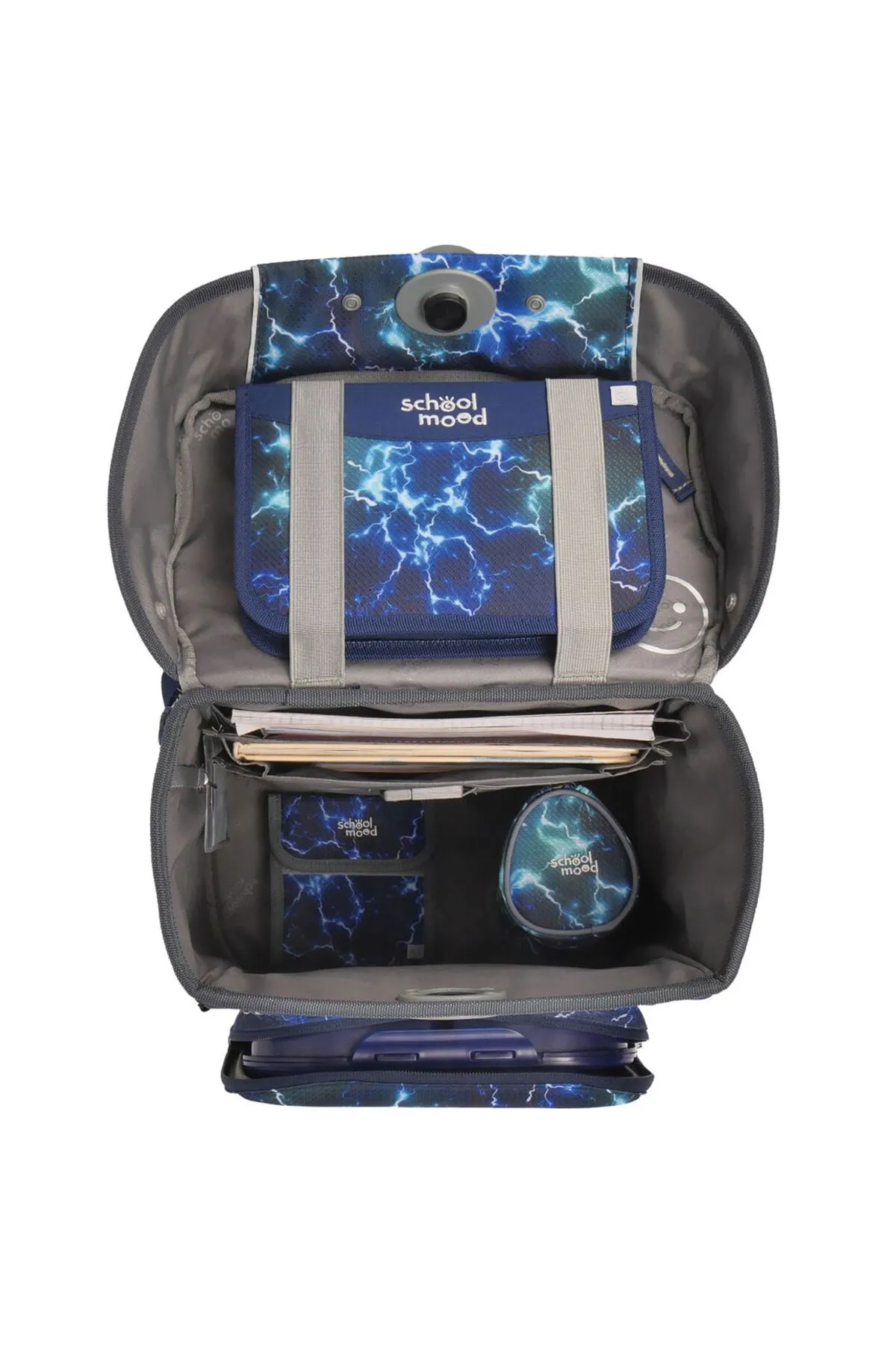 School Mood  Schulrucksack - Grau - Unifarben