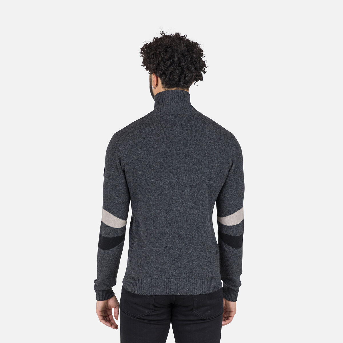 Herrenstrickpullover mit halblangem Reißverschluss Signature