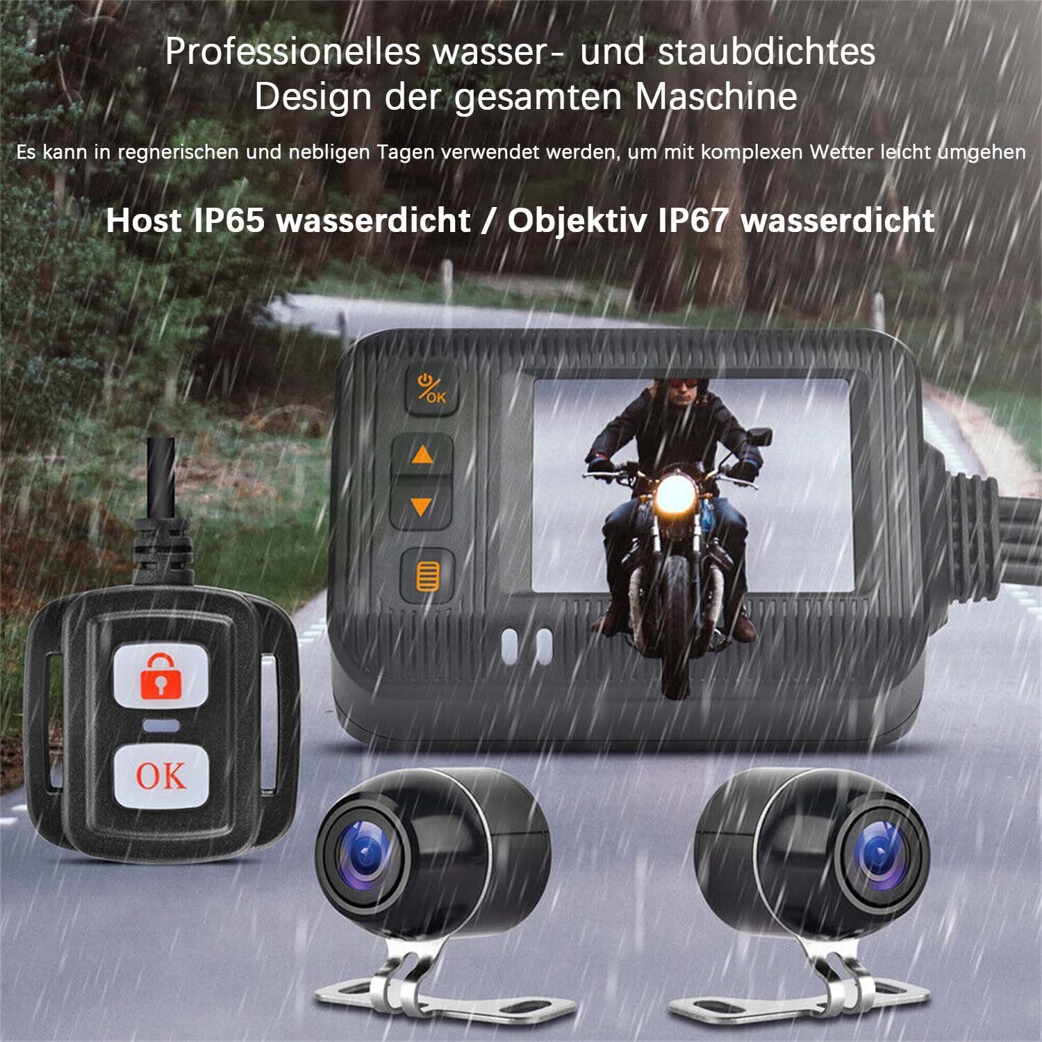 Yoyaxi Wasserdichter Motorrad-Fahrrekorder Systemkamera (hochauflösender Fotografie, Foto- und Audioaufzeichnungsfunktion)