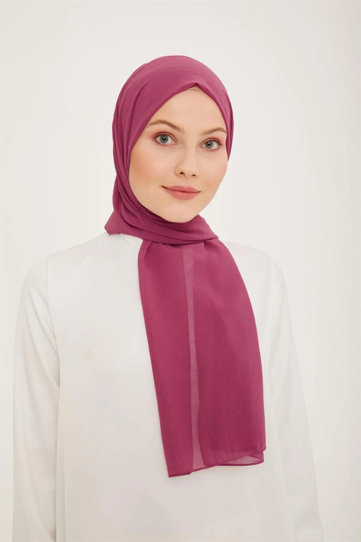 Armine  Trend Schal aus Crinkle-Chiffon – Atskrn-32 – Rosa