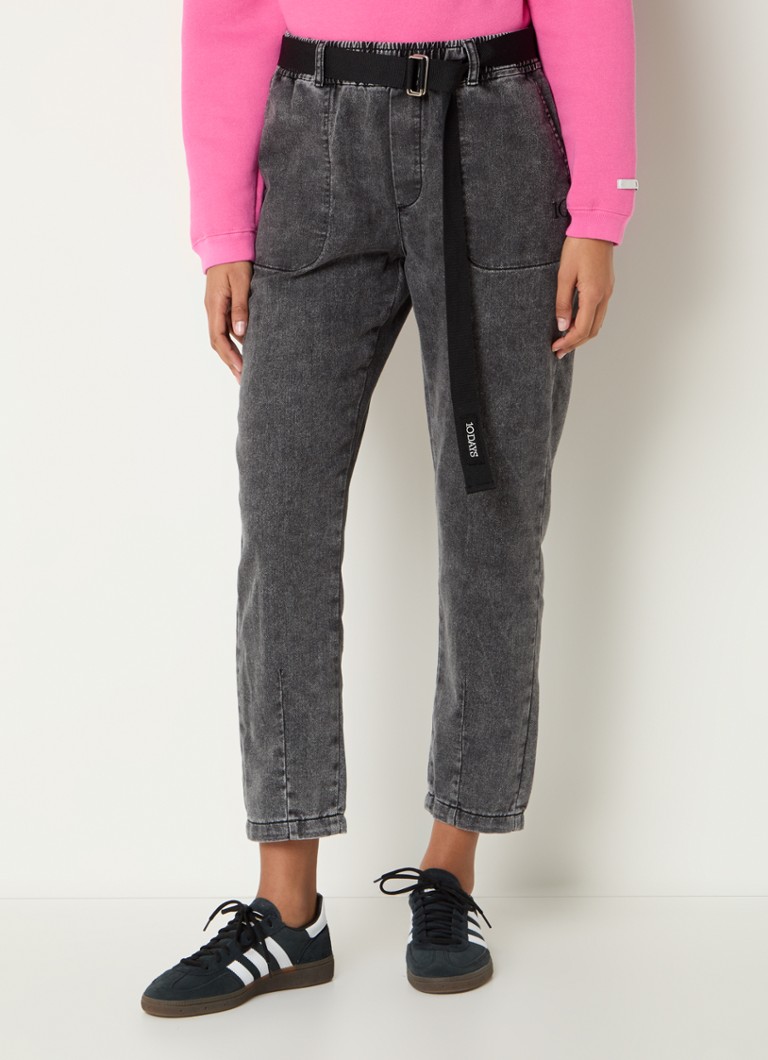 Jeans a vita alta affusolati 10DAYS con cintura
