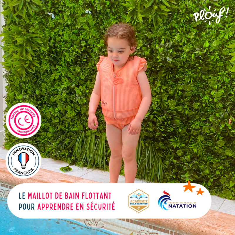 Maillot de bain flottant : Pretty Rose poudré