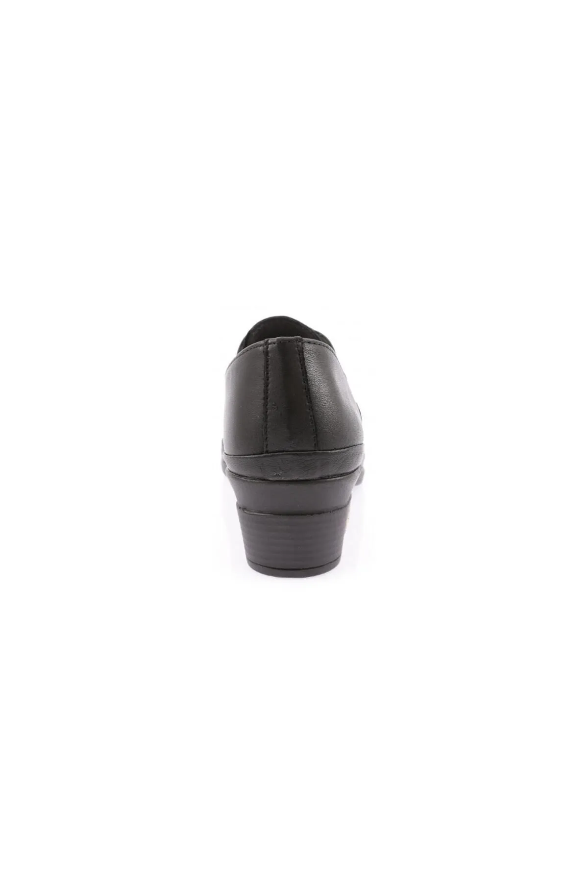 DGN  061 Komfort-Schnürschuhe aus echtem Leder für Damen in Schwarz