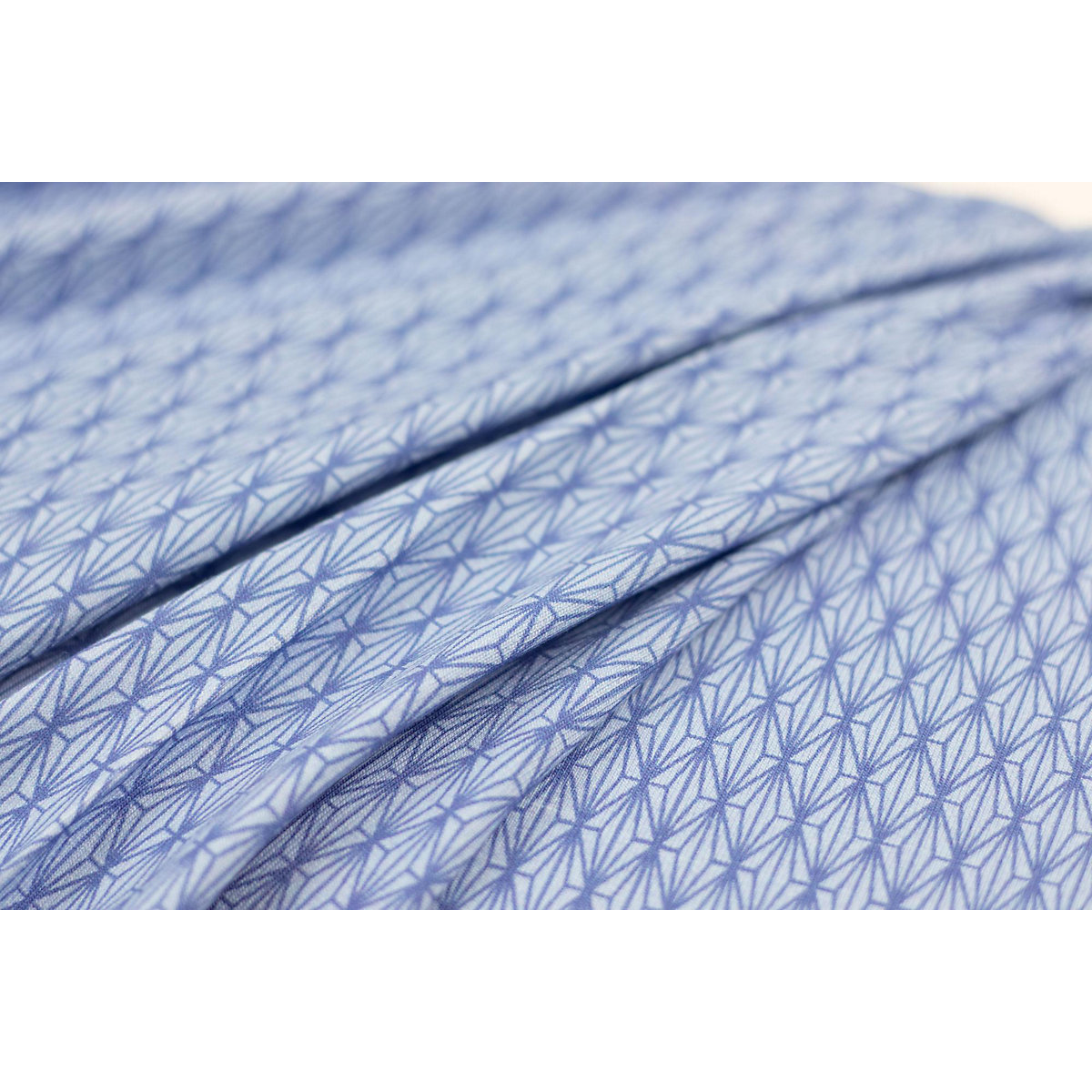 Jersey Stoff Baumwol Meterware Grafisch Rauten Blau 145 cm WB Zen