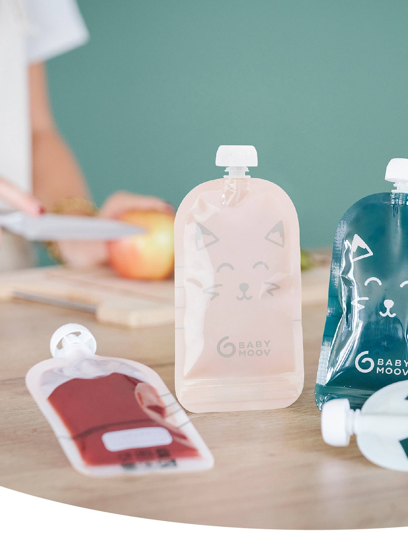 Babymoov 20er-Pack Mehrweg-Quetschbeutel BABYMOOV - blau