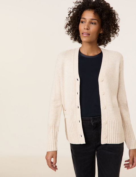 Strickjacke mit Wollanteil