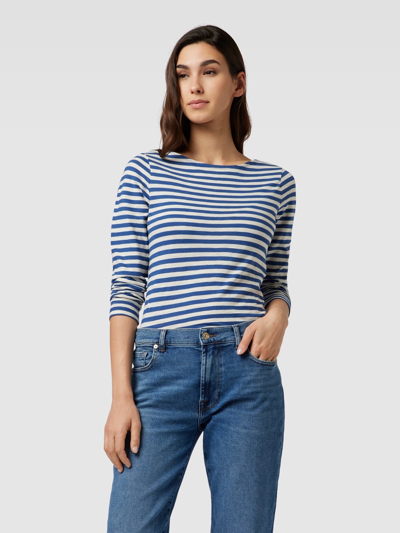 Longsleeve mit Streifenmuster in rauchblau