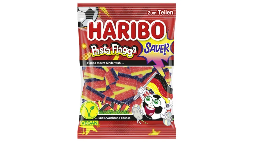 Haribo Fruchtgummi Pasta Flagga vegan 160 g