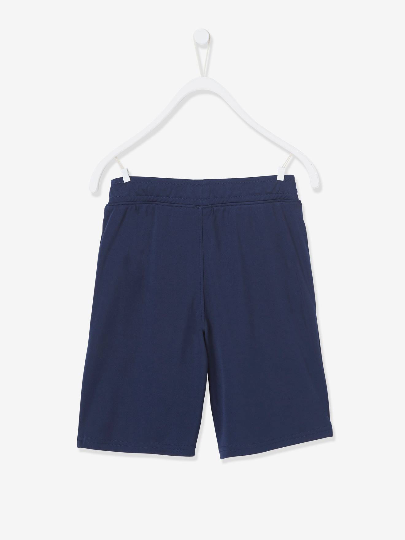 Short de sport garçon Numéro 10 en matière technique marine