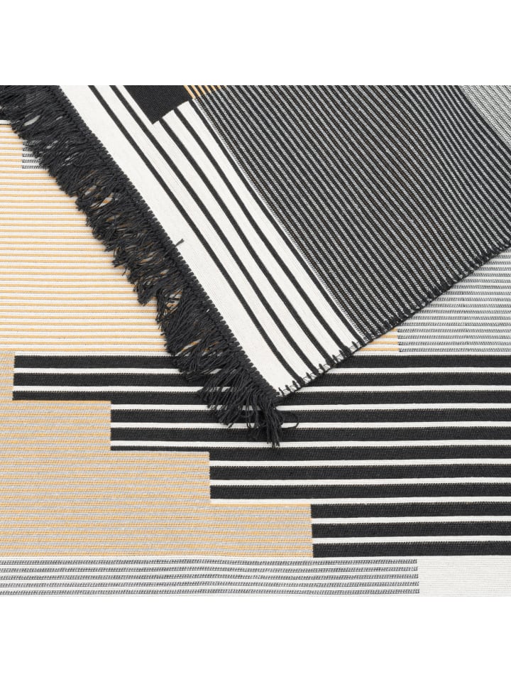Pergamon Teppich Beidseitig Ethno Kelim Style in Grau Beige günstig kaufen