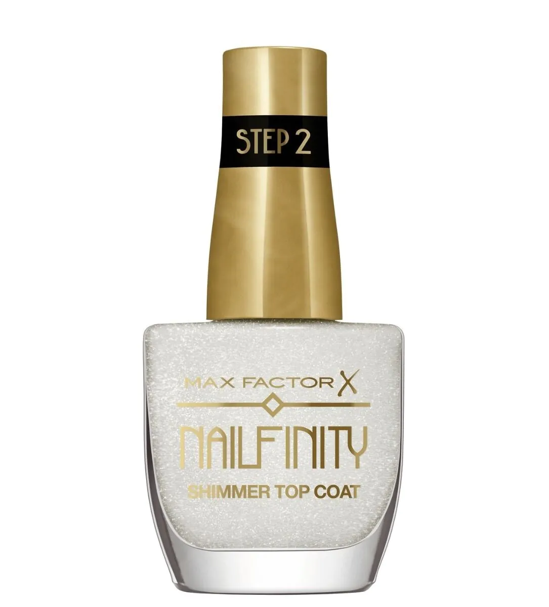 „Max Factor Nailfinity“ viršutinis blizgučių sluoksnis, 102 „Starry Veil“, 12 ml