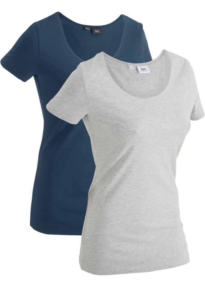 Sport-Longshirt mit Baumwolle (2er Pack)