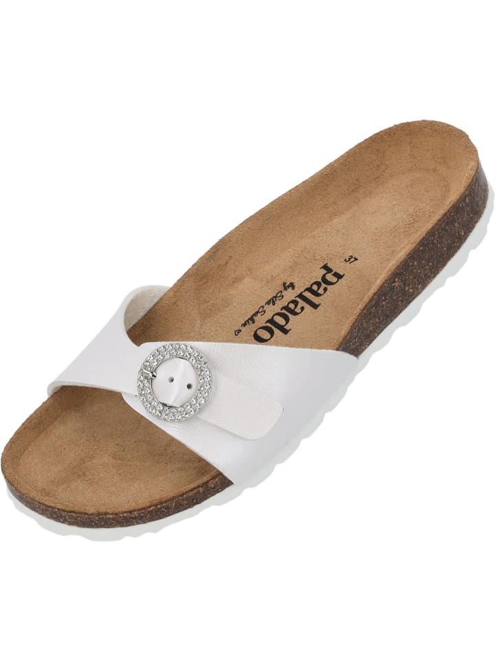 palado Pantoletten in weiß metallic günstig kaufen