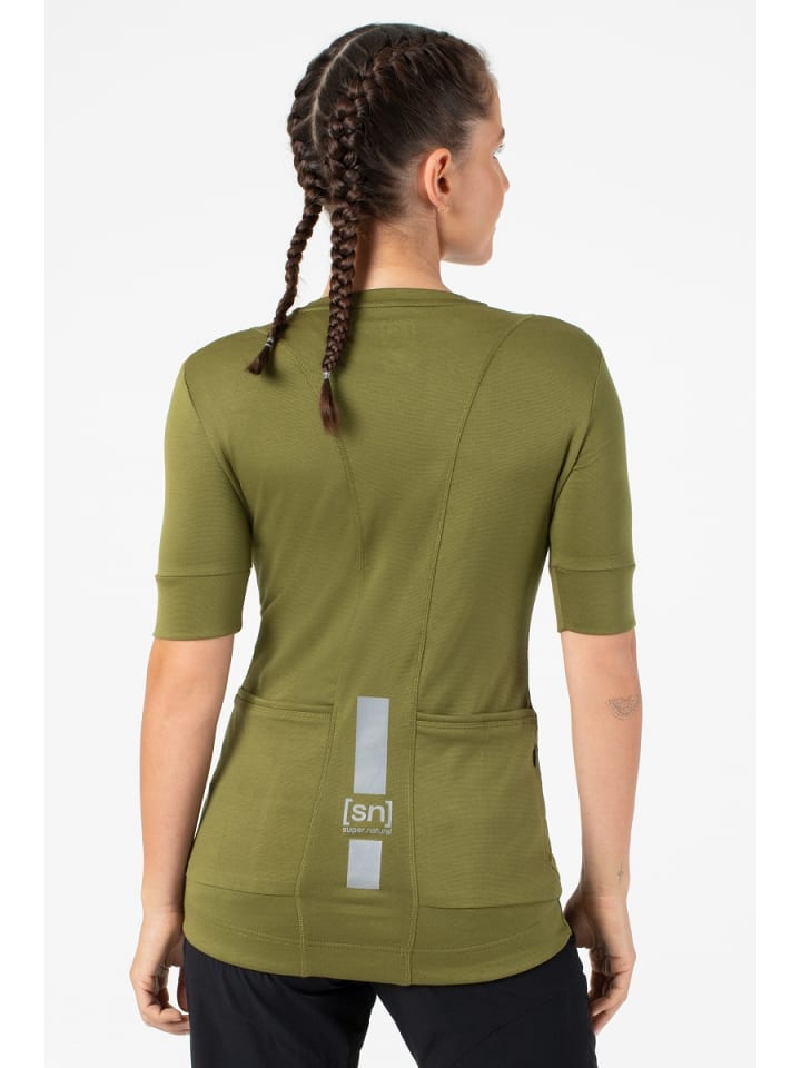 super.natural Merino Fahrradtrikot W GRAVA TEE in oliv günstig kaufen