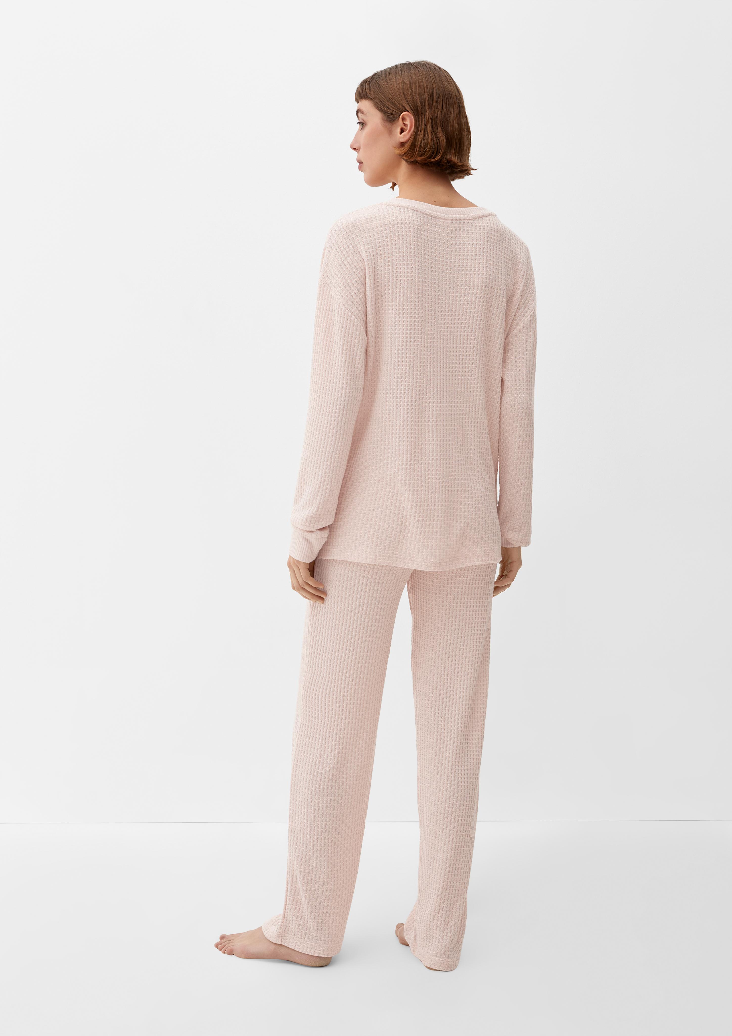 Pyjamaoberteil aus Waffelpiqué  6007792-4418
