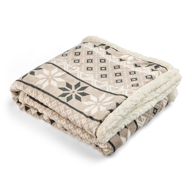 Home Sherpapledd 130x160 cm rose beige/grå